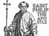 Philip Apostle Catholic Saints Schongauer sketch template