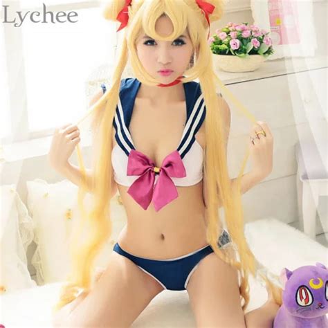 Lychee Hot Japan Anime Sailor Moon Cosplay Sexy Women Underwear Bra Set