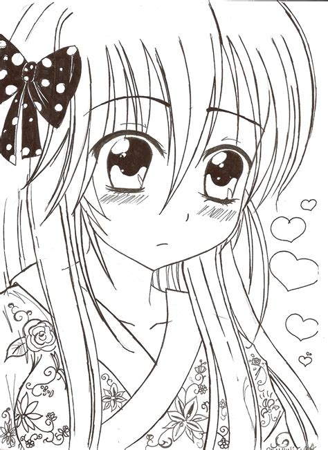 ideas  cute anime girls coloring pages home family style