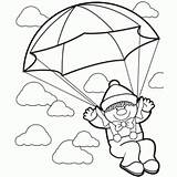 Parachute Coloring Elf Pages Christmas Clipart Getdrawings Getcolorings Printable sketch template