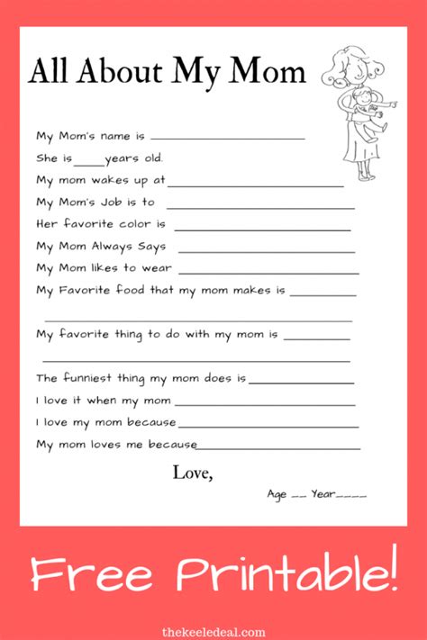 all about mom printables printables for mother s day fun