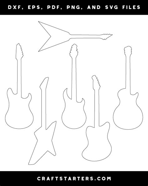 electric guitar pattern   printable outline