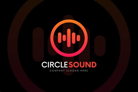 circle sound sound logo  icon creative logo templates