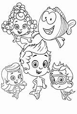 Bubble Guppies Coloring Print Drawing sketch template