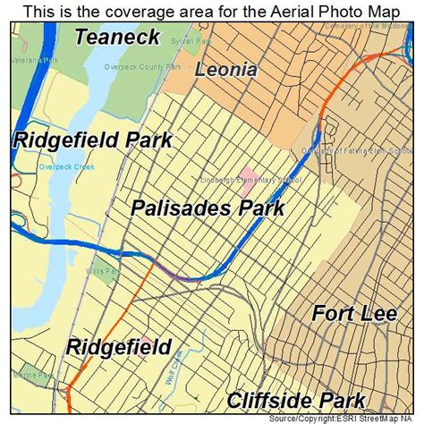 aerial photography map  palisades park nj  jersey