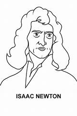 Newton Isaac Drawing Getdrawings Coloring Face sketch template