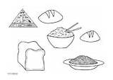 Malvorlage Colorare Cereali Getreideprodukte Disegni Alimentaire Pyramide Getreide Voedingsdriehoek Piramide Alimentare Schulbilder sketch template