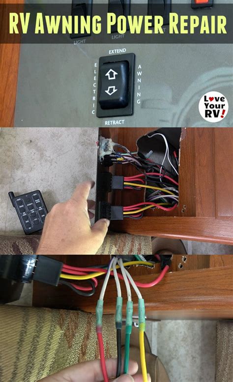 rv power awning switch circuit board wiring flow