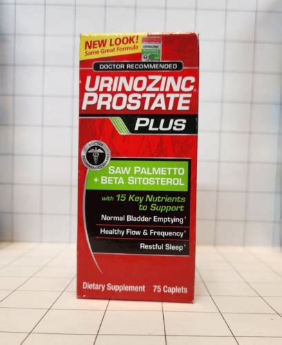 Urinozinc Prostate Plus Beta Sitosterol And Saw Palmetto 75 Caplets Exp