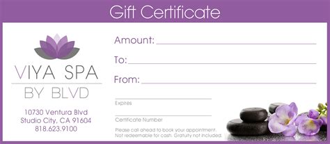 gift certificate   spa trionds