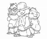 Alvin Chipmunks Coloring Pages Chipettes Animation Movies Print Printable Kids Anime Color Books sketch template
