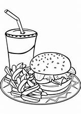 Fast Food Coloring Book sketch template