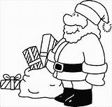 Santa Coloring Christmas Claus Pages Colouring Kids sketch template