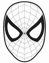 Spider Man Template Face Coloring Cut Printable Spiderman Pages Clipart sketch template