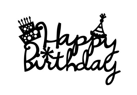 printae happy birthday cake topper calligraphy happy birthday