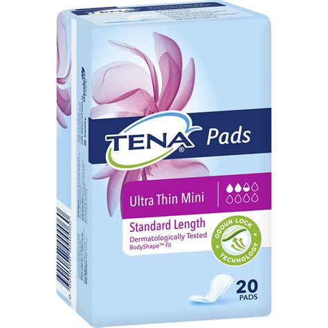tena lady pads ultra thin mini  pack woolworths