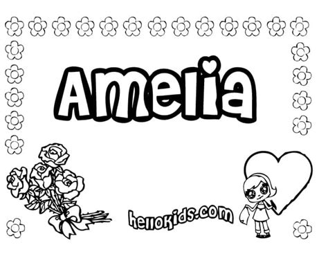 amelia printable coloring page  print  color