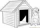 Dog House Outside Coloring Coloringpages101 Pages Color sketch template