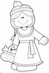 Coloring Thanksgiving Indian Native Pages Girl American Color Kids Crafts Printable Cute Children Activities Clipart Sheets Preschool Colouring Dinner Pilgrim sketch template