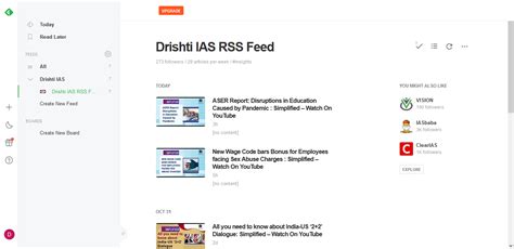 rss feeds  gather  daily articles