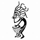 Kokopelli Djembe Rasta sketch template