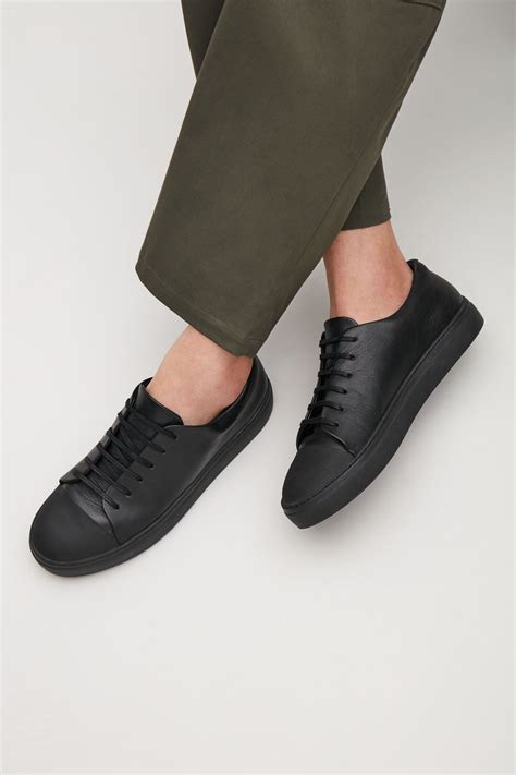 pin  praippc  style leather sneakers  black sneakers shoes mens