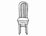 Sedia Cadeira Legno Colorir Chaise Colorier Coloriage Acolore Coloritou sketch template