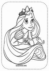 Colorir Rapunzel Enrolados Lindos sketch template