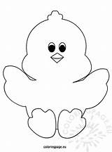 Chick Easter Coloring sketch template