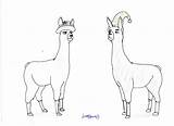 Llamas Hats Pages Template sketch template