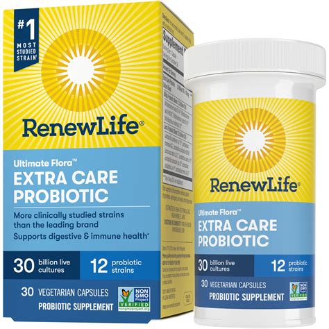 renew life extra care probiotic capsules  billion  ct walmart