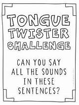 Speech Therapy Tongue Twister Challenge Teacherspayteachers Activities sketch template
