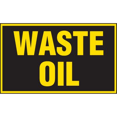 waste oil drum labels blkylw seton
