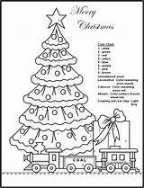 Coloring Number Color Numbers Christmas Printable Pages Tree Kids Games Merry Paint Printables Colour Print Sheets Holiday Adults Under Colors sketch template