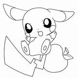 Pikachu Coloriage Cute Pokemon Coloring Baby Pages sketch template