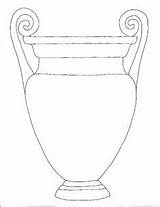 Urn Vasi Greca Outline Antica Grecian Grecia Mythologie Grecque Greci Grade Greco Colorare Amphoras Gregos Vasos sketch template