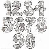 Zentangle Zahlen Coloriage Chiffre Numeri Mandala Lettere Colorier Ausmalbilder Ausmalbild Dessin Supercoloring Numero Imprimer Numeros Coloriages Adulti Stampare Números Super sketch template