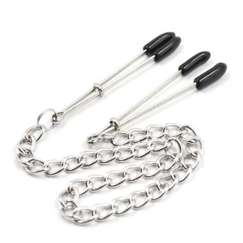 high quality nipple clamps with metal chain clips nipples labia clips