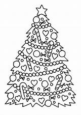 Christmas Tree Coloring Pages Print Easy Kids Tulamama Fun sketch template