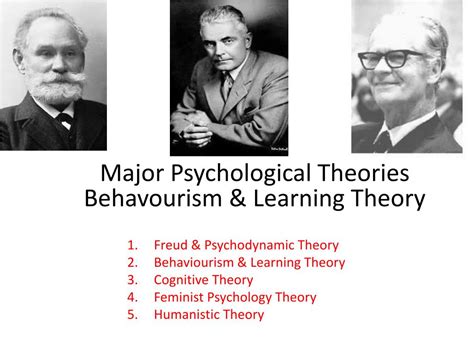 major psychological theories behavourism learning theory
