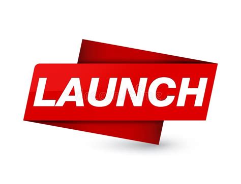 launch premium red tag sign stock illustration illustration  release launch