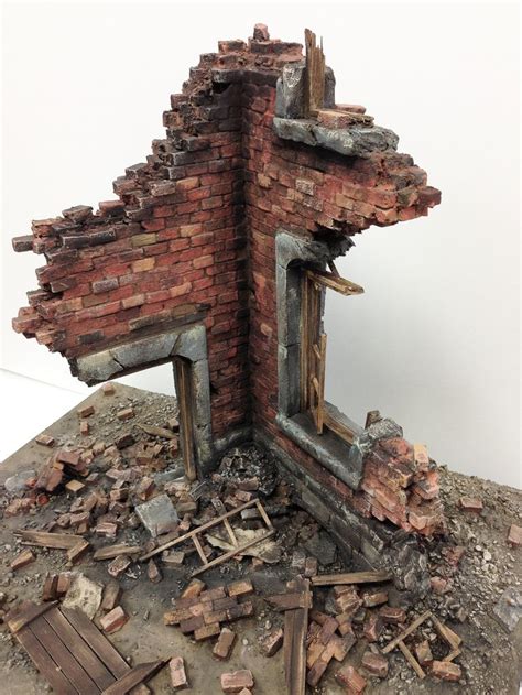 artstation diorama destroyed building miyeon kim wargaming