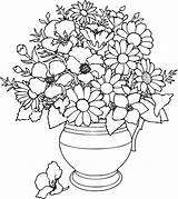 Coloring Pages Flower Pot Template Size Medium sketch template