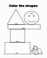 Coloring Kids Forms Shapes Pages Triangle Various Types Geometric Easy Miss sketch template