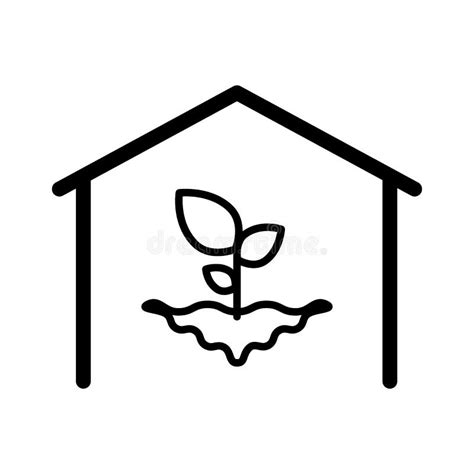 greenhouse plant  icon vector illustration isolated  white