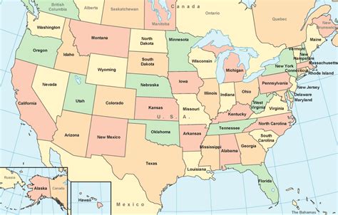 mapa de estados unidos  sus estados mapa de estados unidos