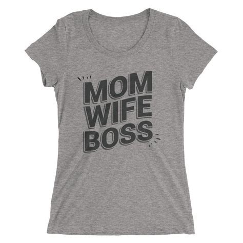 Ladies Mom Wife Boss Tshirt Mom T For Mothers Day Mother Day Ts