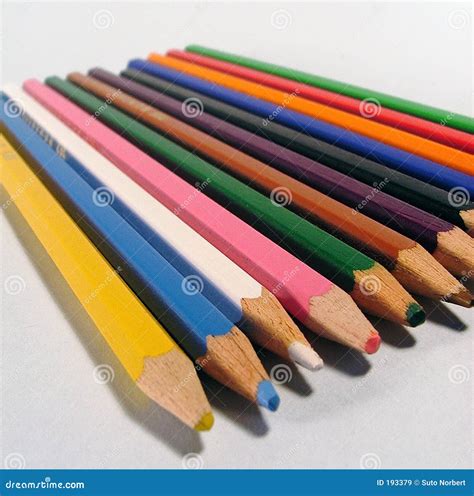 color crayons stock image image  brown rainbow colors