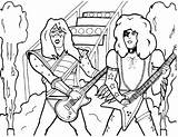 Pages Colouring Kiss Band Coloring Printablecolouringpages Rock sketch template