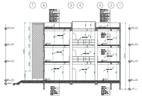 level building section drawing autocad file cadbull